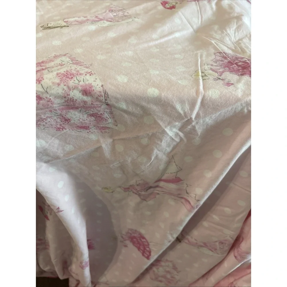 Pottery Barn  full/queen Retro BARBIE Duvet Cover Pink/White Polk Dot RETIRED